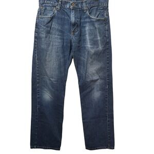 Levi Strauss 569 Loose Straight Jeans Blue Denim Mens W32 L32